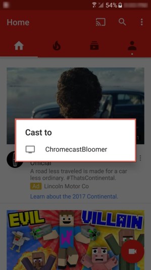 Chromecasty na Androida