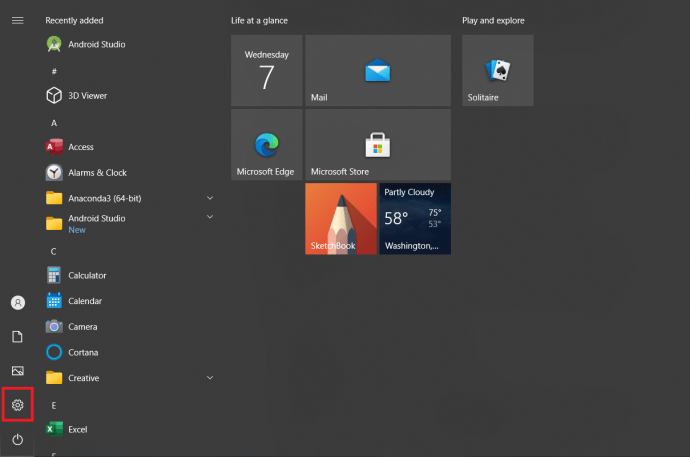 Windows 10 Start-menu