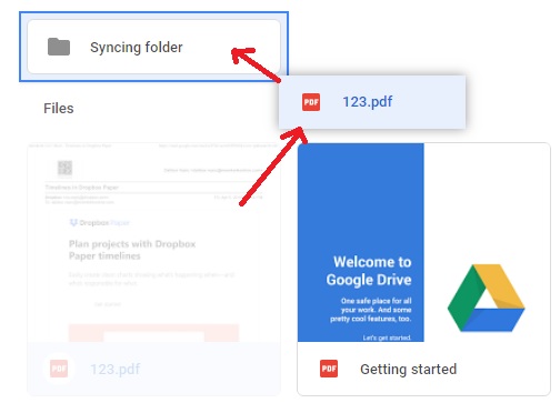 Sincronizar contas do Google Drive no computador