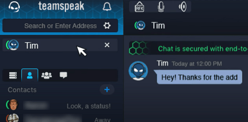 TeamSpeak كيفية إضافة صديق