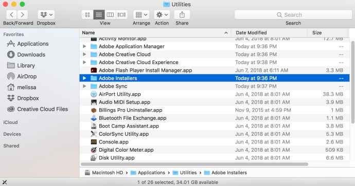 instalatory Adobe Mac