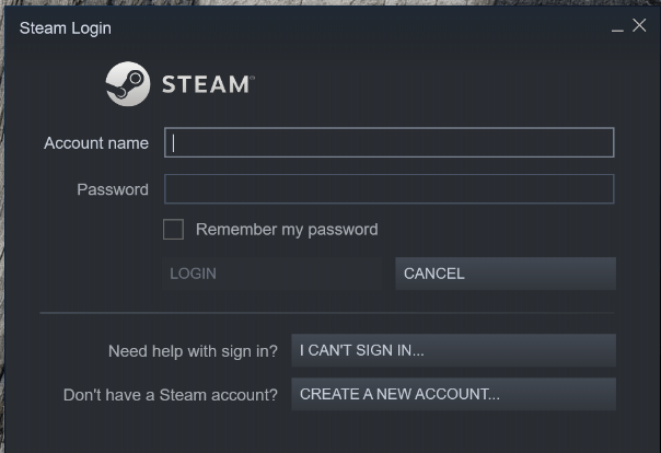 Client d'inici de sessió a Steam