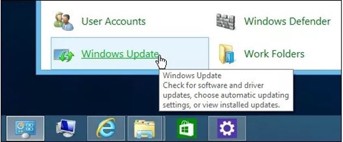 Kontrolpanel Windows Update