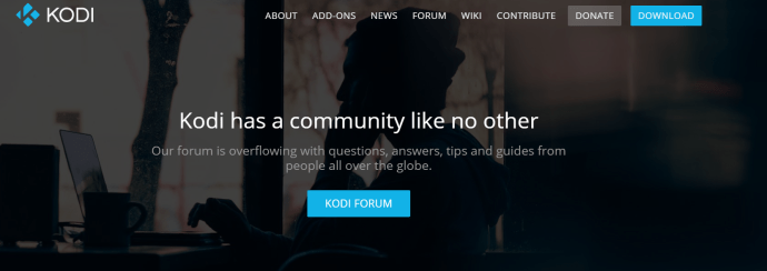 Pàgina d'inici de Kodi.