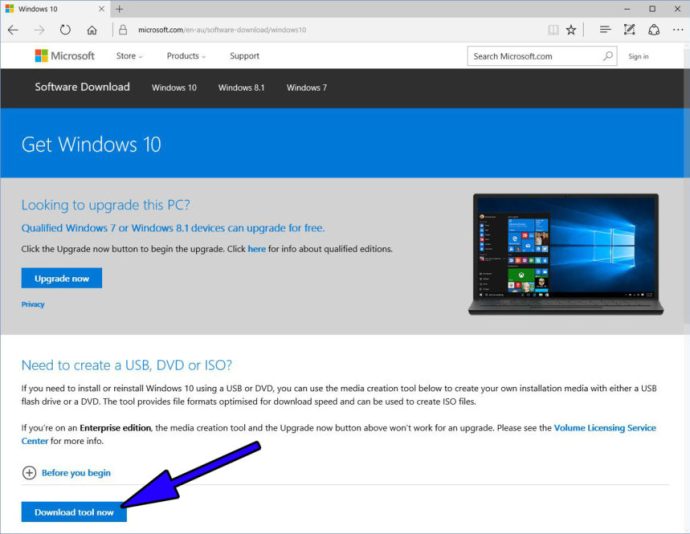 Windows 10 descarregar eina de creació de mitjans