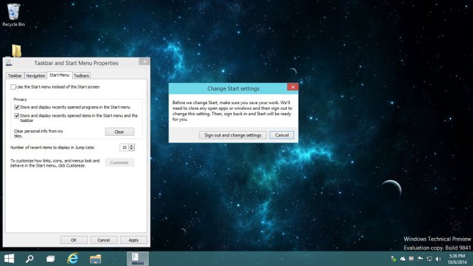 Windows 10 Pokaż ekran startowy Potwierdź
