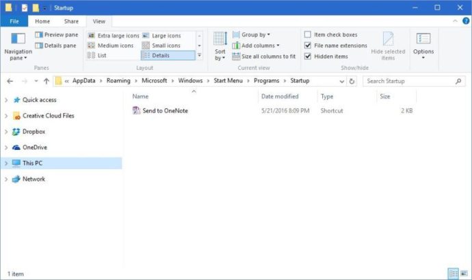 folder startowy systemu Windows 10