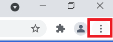 Chrome izvēlnes ikona