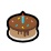 Emoji de bolo de aniversário