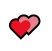 To lyserøde hjerter emoji