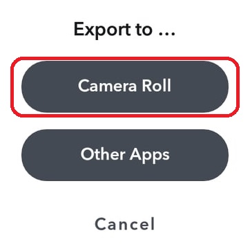 snapchat como exportar memória